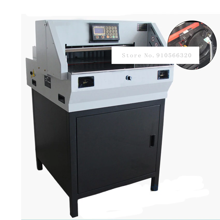 

E490R Electric Paper Cutter, Paper Cutter, Automatic Paper Cutter, Double Pole Oblique Knife, Silent High Speed Cutting 8cm