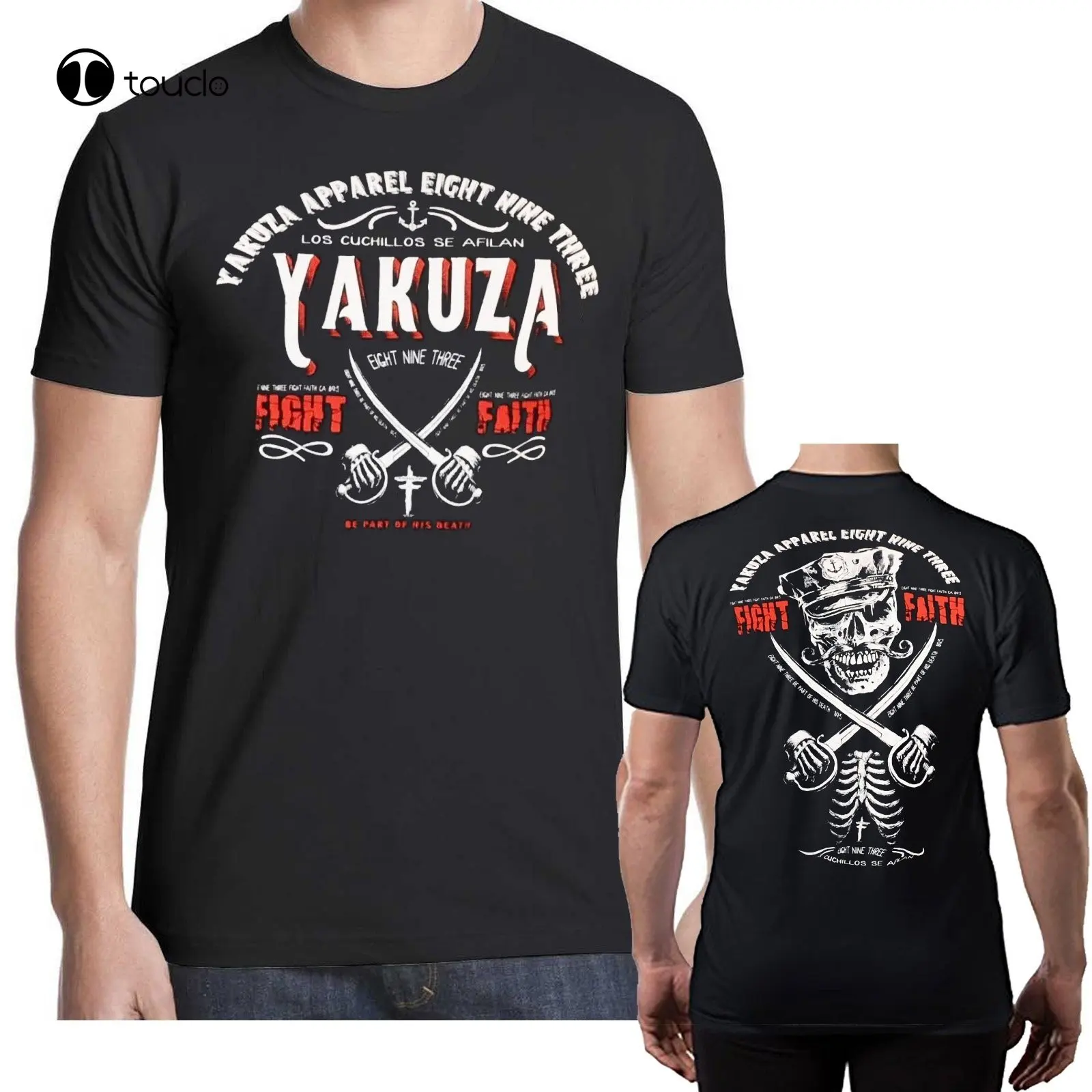 Yakuza T Shirt Mens Round Neck Short Sleeves T-Shirt Cotton Tops Fashion Clothing Tee Shirt