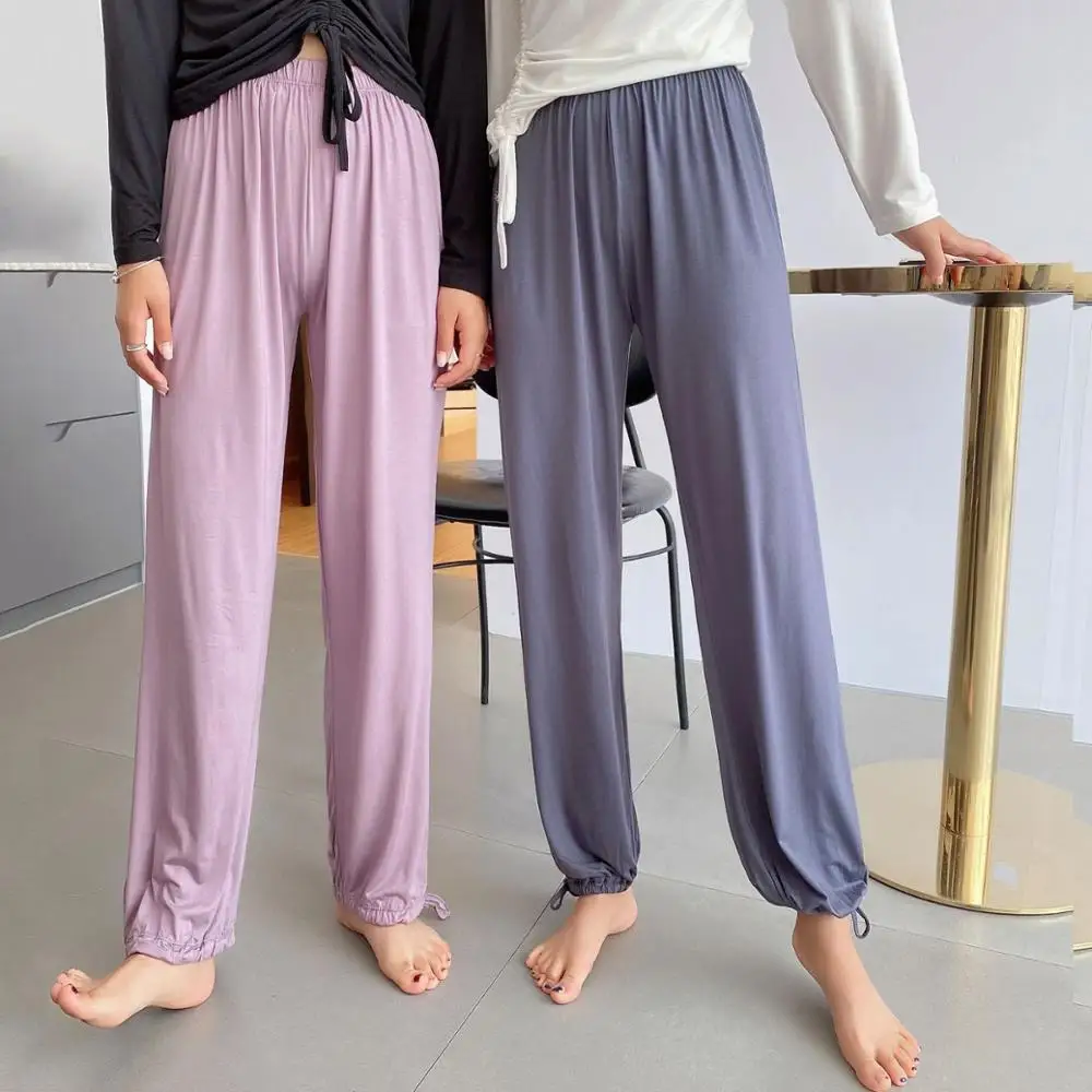 Women\'s Home Pants Loungewear Pyjamas Trousers Modal Comfortable Home Pants Spring Autumn New Modal Loose Sleepwear Pant