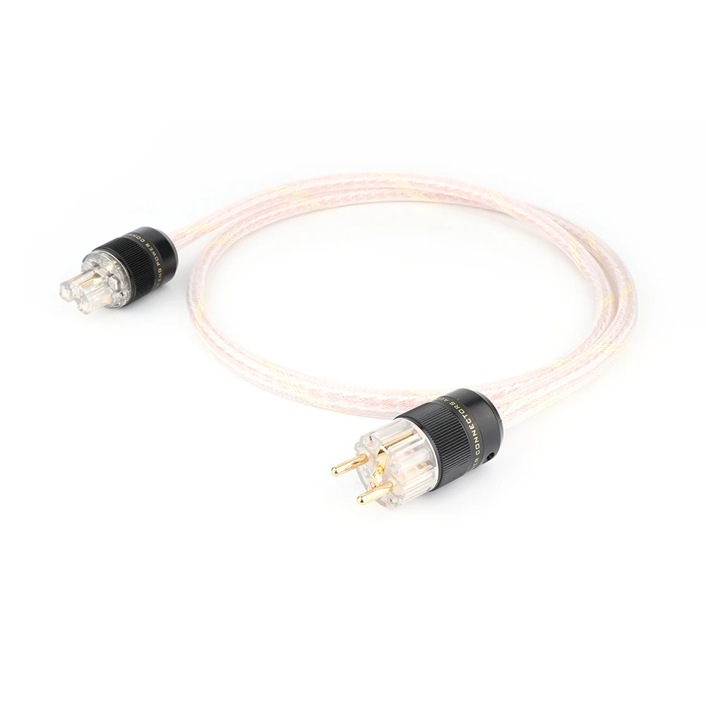 12TC Schuko Mains Power EU Schuko สายไฟต่อสายไฟ AC HIFI 24K Gold Plated EU Power ปลั๊ก