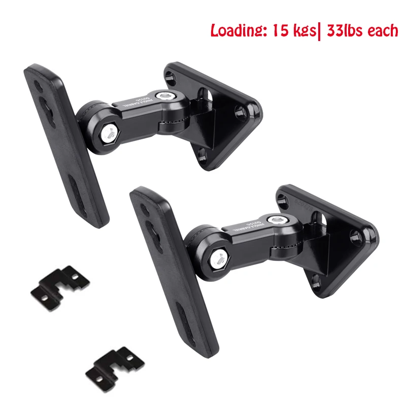 (1pair=2 piece) GU15 new universal 304 stainless steel alloy sound SPEAKER WALL bracket mount Audio stand hanger Load 15kg 33lbs