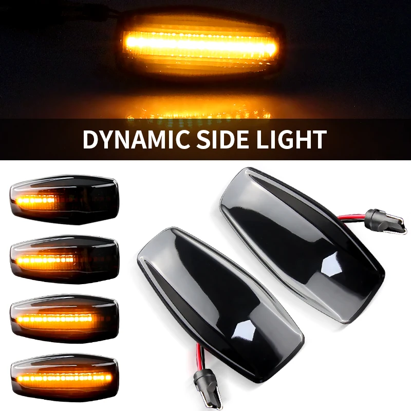 2x Dynamic Turn Signal LED Side Marker Light Flashing Indicator For Hyundai KIA Rio (DE) Sportage (JE) Sedona (VQ) 2006-2010