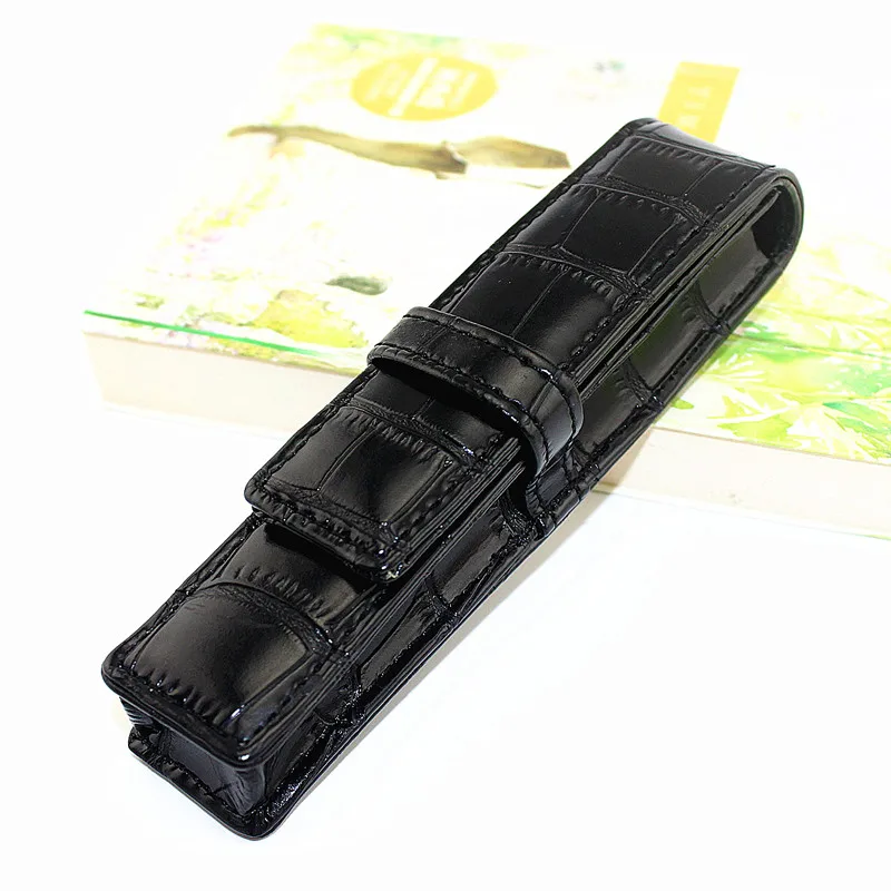 Luxury Pu Leather Elastic Buckle Pencil Case Leather Pencil Bag, Fountain Pen Case Holder, Accessories For Travel Journal