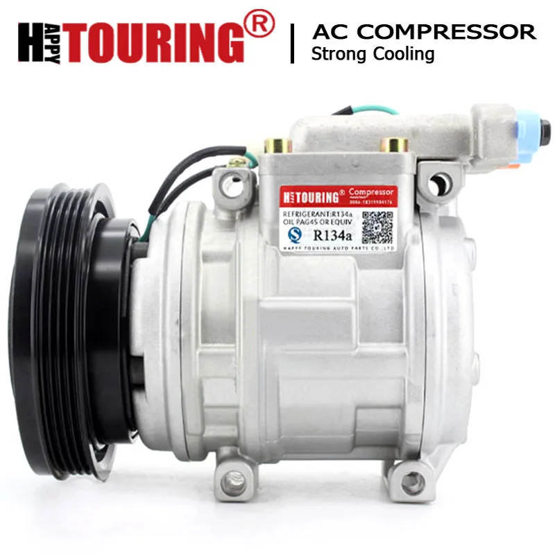 

10PA15C Air conditioning AC COMPRESSOR for Daewoo Solar V Excavator Doowon 2208-6013 22086013 2208-6013A 22086013A 24V 12V 4PK