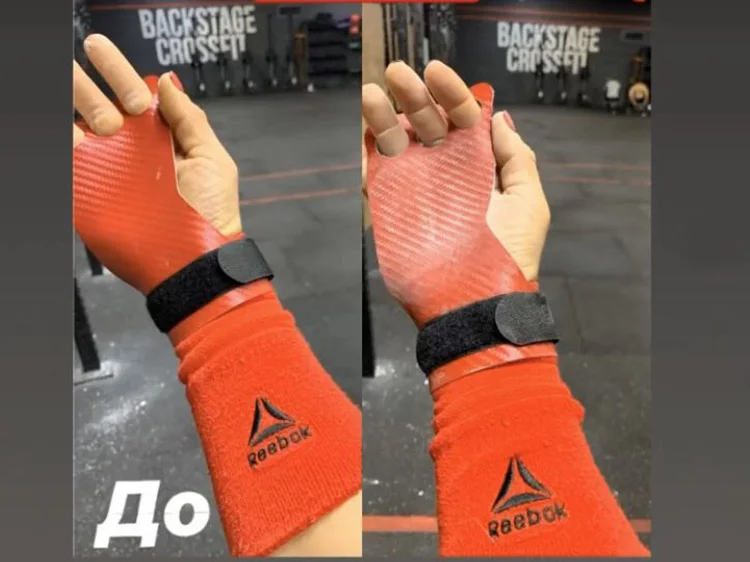 Carbon Gymnastik Hand Griffe Gewichtheben Workout Gym Handschuhe Palm Schutz für Kettlebell Pull Up Gymnastic Crossfit Grip – Detail 3