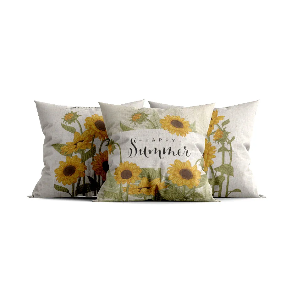 Mother's Day Flower Sunflower Macrame Sofa Spring Summer Cushion Cover 45*45 40x40 Pillowcases Kissen 50x50 Farmhouse Home Decor