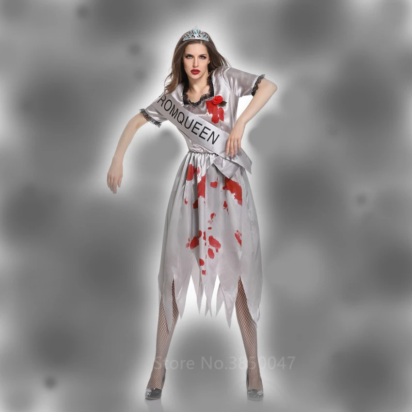 Halloween Costumes Ghost Bride Zombie Vampire Cosplay Makeup Party Stage Personality Weird Costume COS Sets Women Scary Carnival