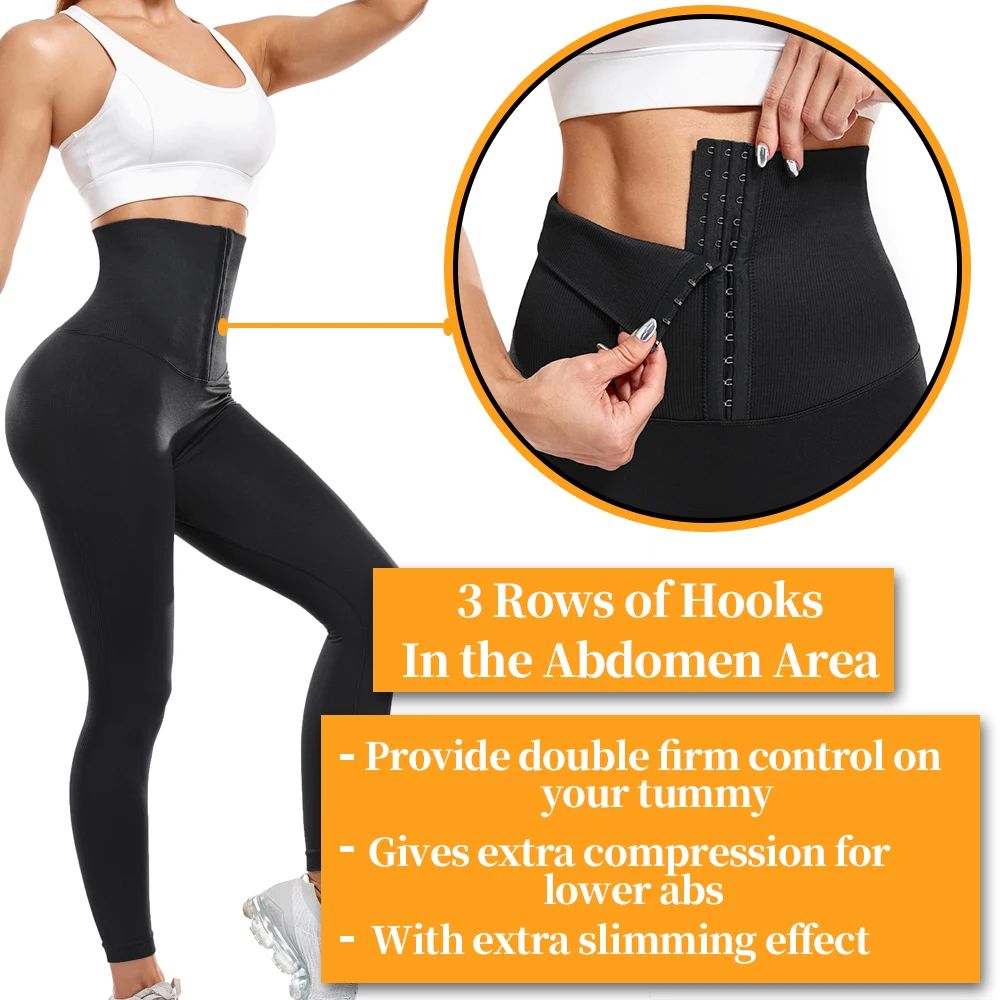 Leggings de cintura alta para mulheres compressão workout leggings para perda de peso emagrecimento calças de fitness controle de barriga treinador de cintura