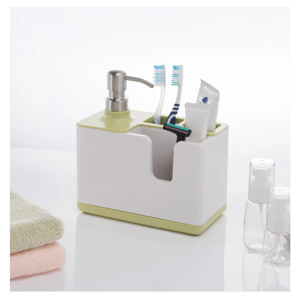 

Multifunctional Storage Rack Household Detergent Dispenser Bottled Dishwashing Brush Sponge Shelf Kitchen Storage Bottle