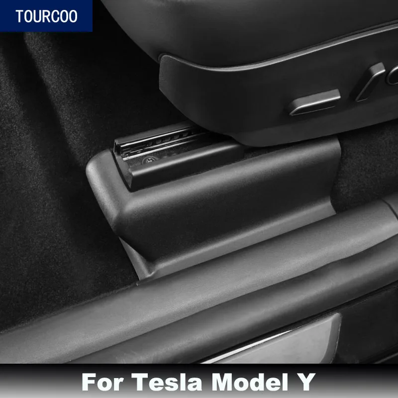 

For Tesla Model Y Seat Slide Protective Cover Car Interior Modification Accessories