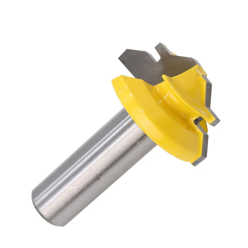 Imagem -03 - Haste de 45 Graus Tenon Roteador Bit para Madeira Articulada Bit Carpintaria Fresa Ângulo Direito Cnc Ferramenta Bit mm