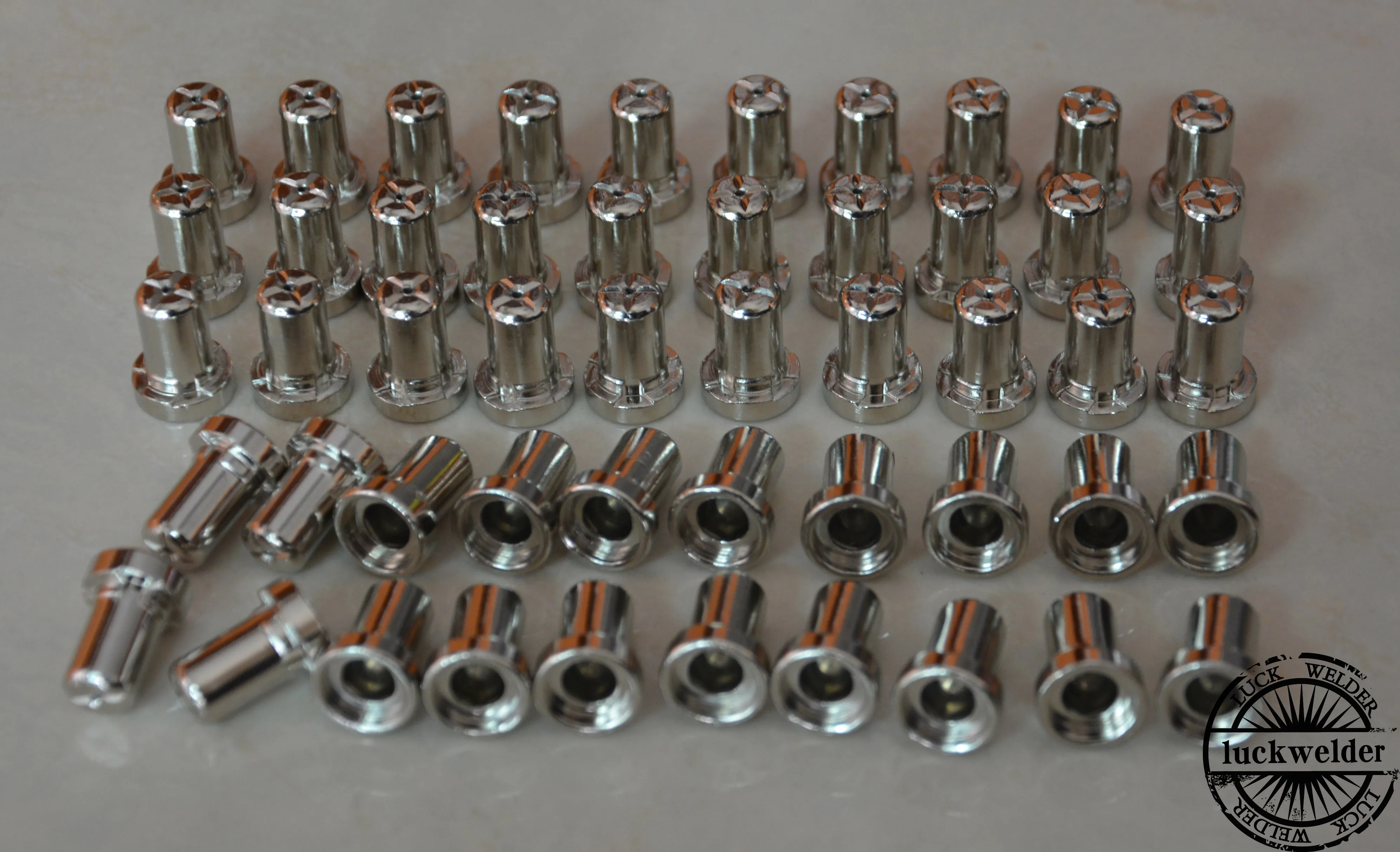 60pcs LG-40 PT-31 Plasma Cutting Nozzle Electrode Extended Nickel-plated Fit CUT-40 CT-312