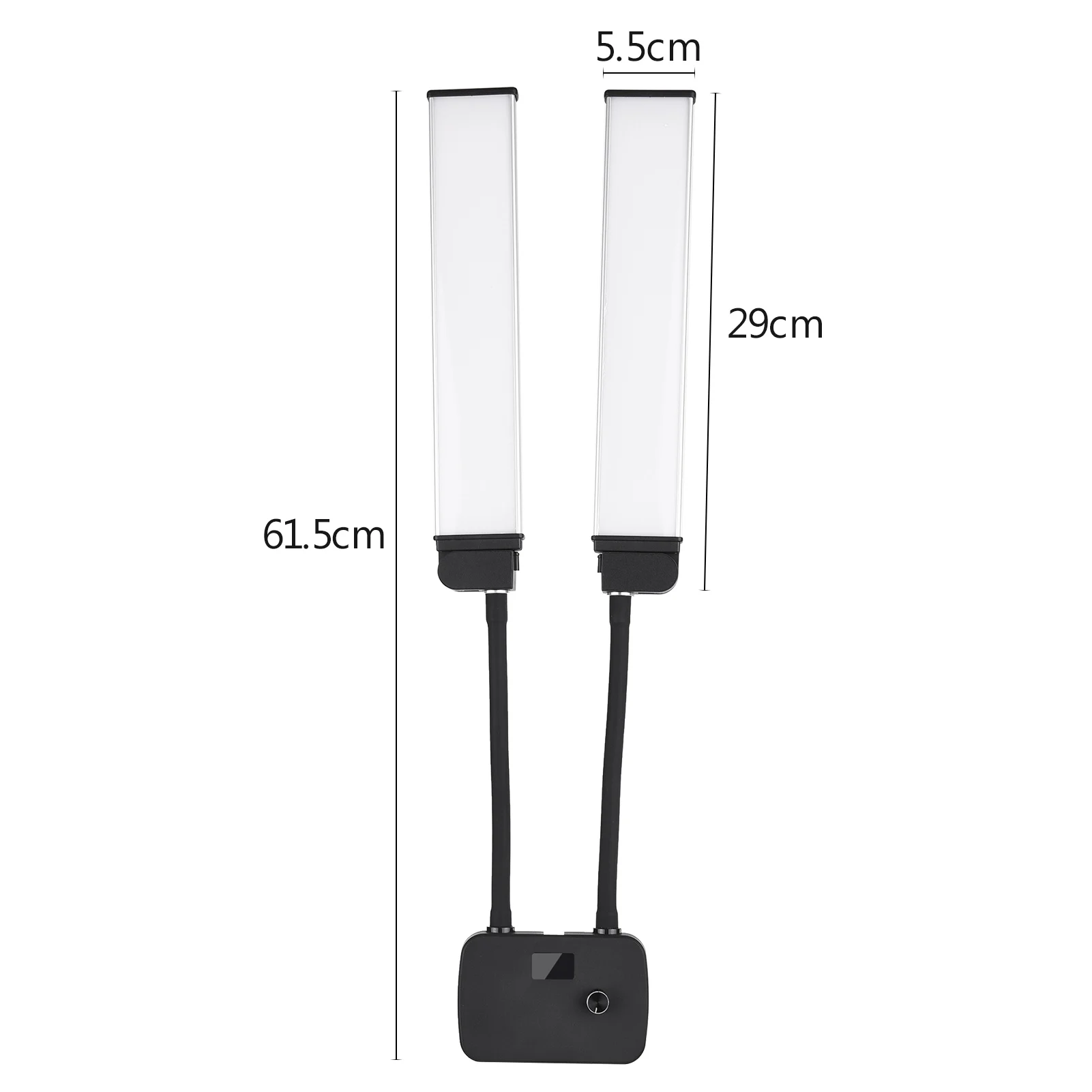 Flexível Duplo Braços LED Fill Light, Video Lights, Suporte do telefone, Live Streaming, 3 Modos de Iluminação, 3200 K, 4500 K, 5600K, 45W