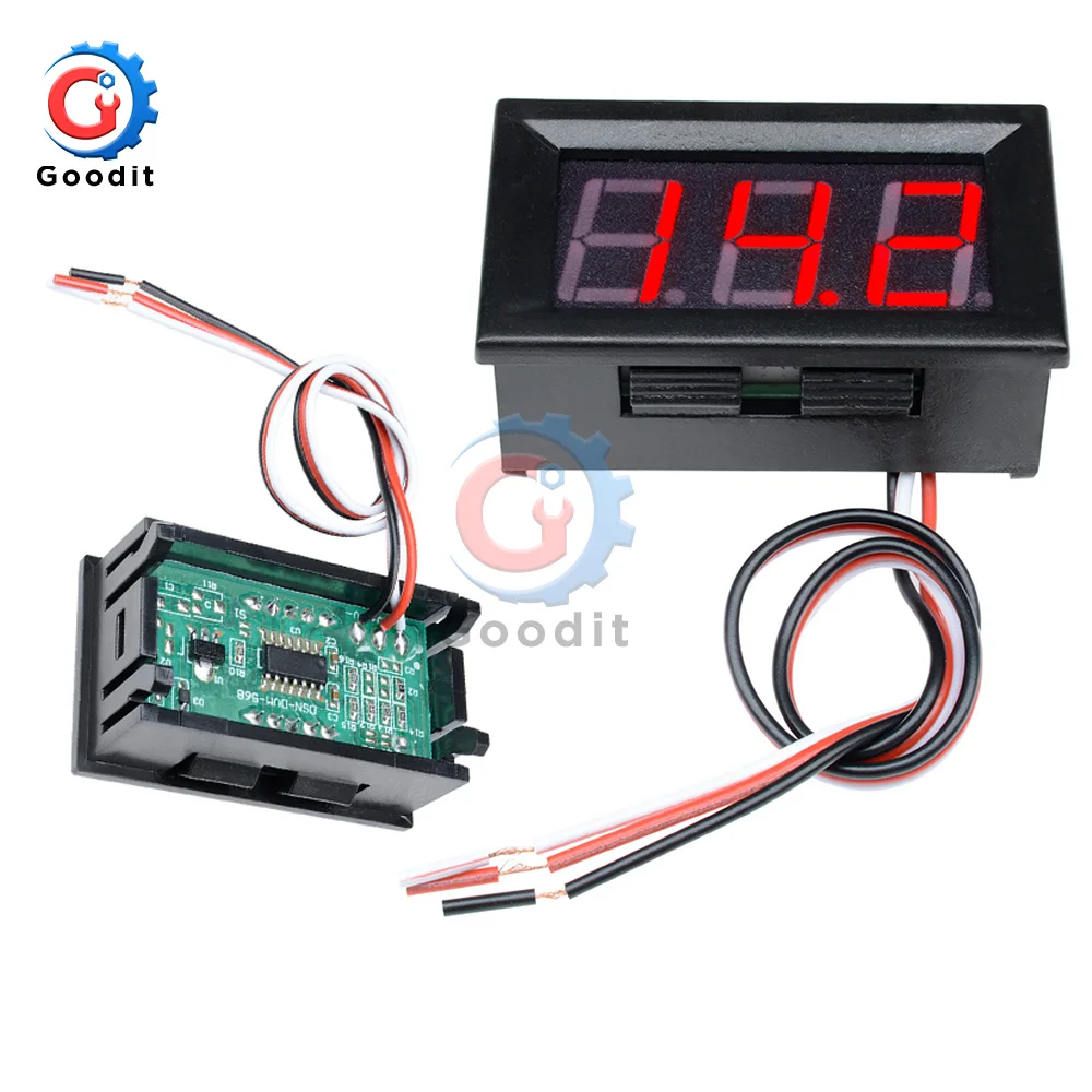 0.56 inch Mini Digital Voltmeter Ammeter DC 100V 10A Panel Amp Volt Voltage Current Meter Tester Blue Red Dual LED Display