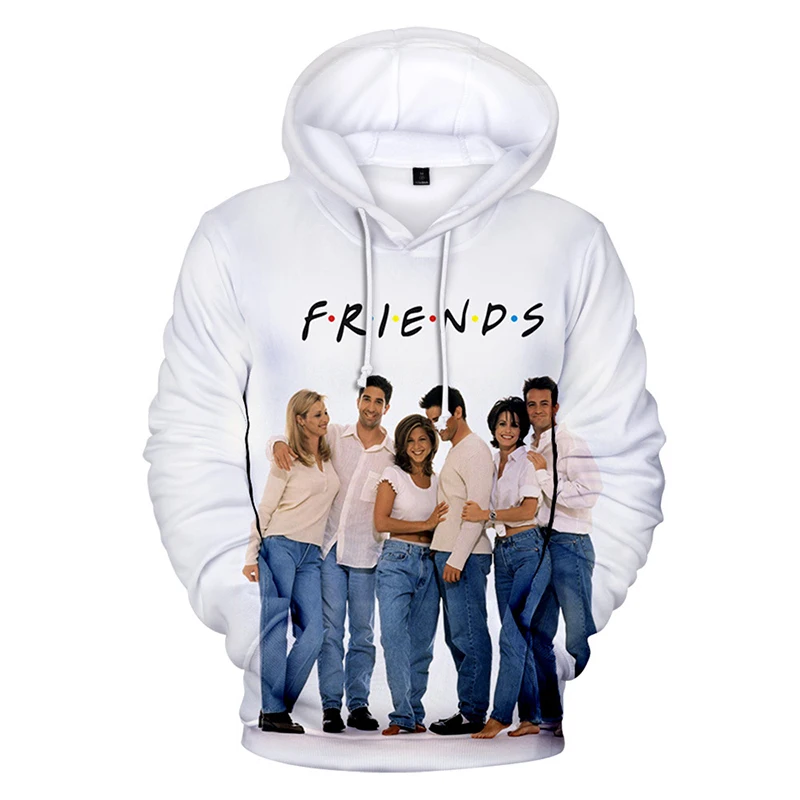 

2021 New Friends 3D Printing Hoodies Men Hooded Autumn And Winter Plus Size Tv Series Friends Sweatshirt Oversized