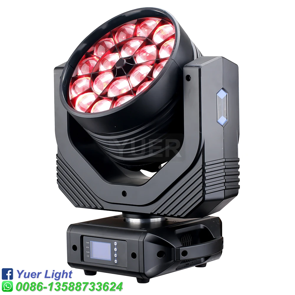 18X15W RGBW 4IN1 TianXin LED Moving Head Light DMX512 20/38/90CH Strobe Beam Effect Lights DJ Disco Stage Party Bar Wedding