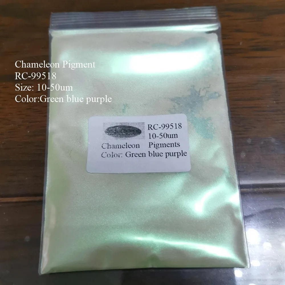 Chameleon Pearl Effect Pigment Powder Paint, Color Shift with Viewing Different Angle RC- 99518 for Cosmetics, Auto Paints