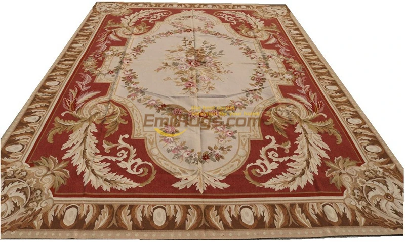 Elegant Continuous System Pure Wool Palace Carpet Bedroom Shop Weave Grid European Carpet A Room Luxurious Court