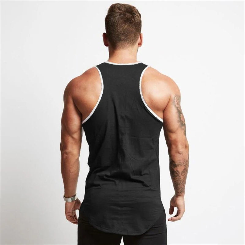 Blank Men\'s gym clothing Bodybuilding tank top Man summer fashion sleeveless shirt cotton fitness sportswear slim muscle vests