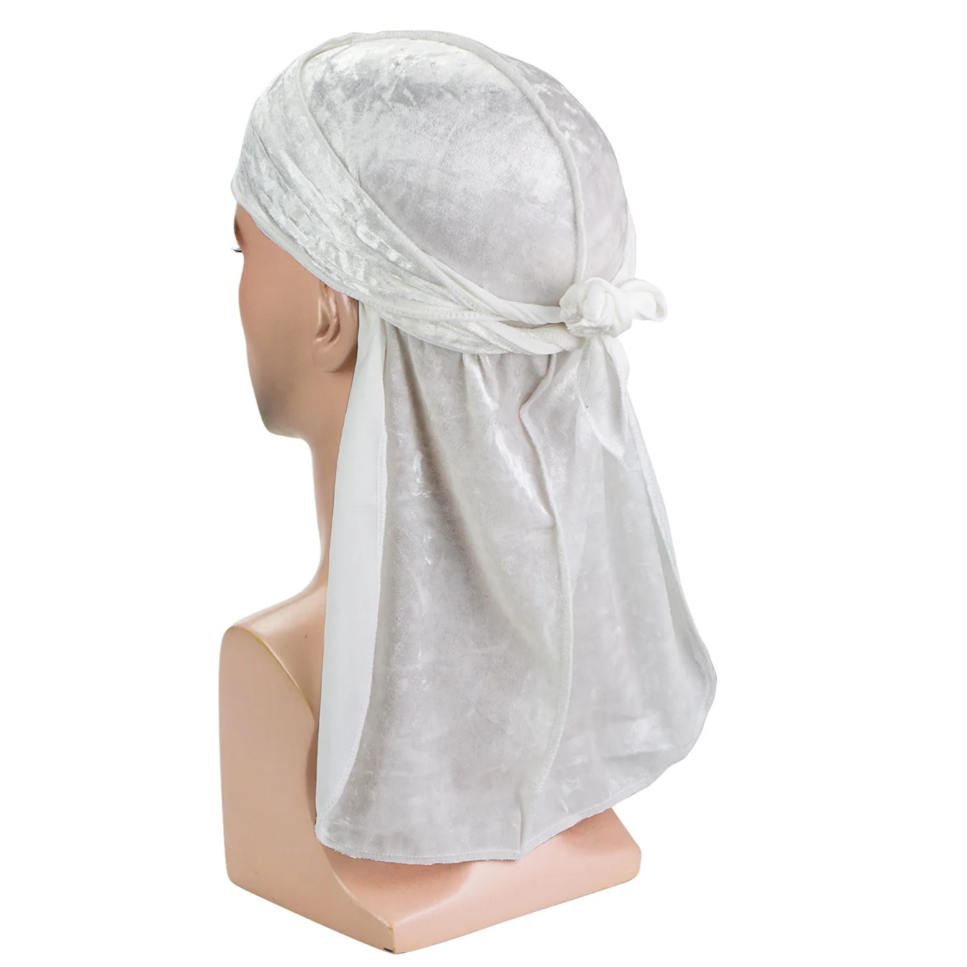 Unisex Diamond Velvet Durag Bandana für Männer Long Tail Headwrap Wave Cap Stretch Herren Doo Rag Turban Hut Hip-Hop Kopfbedeckung Caps – Detail 12
