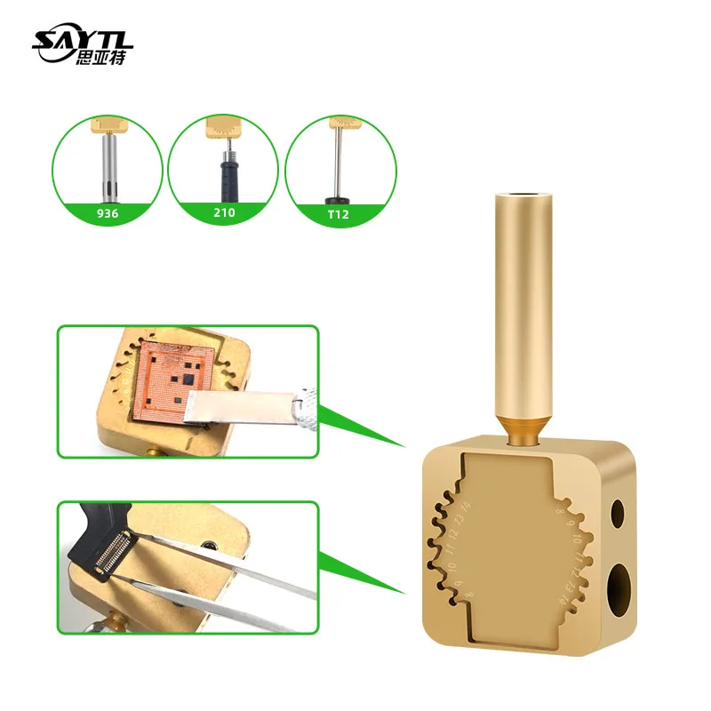 CPU glue removal Heating platform Dot Matrix Cable Desoldering Soldering iron tip adapter for 936/T12/JBC 210/JBC 245 series