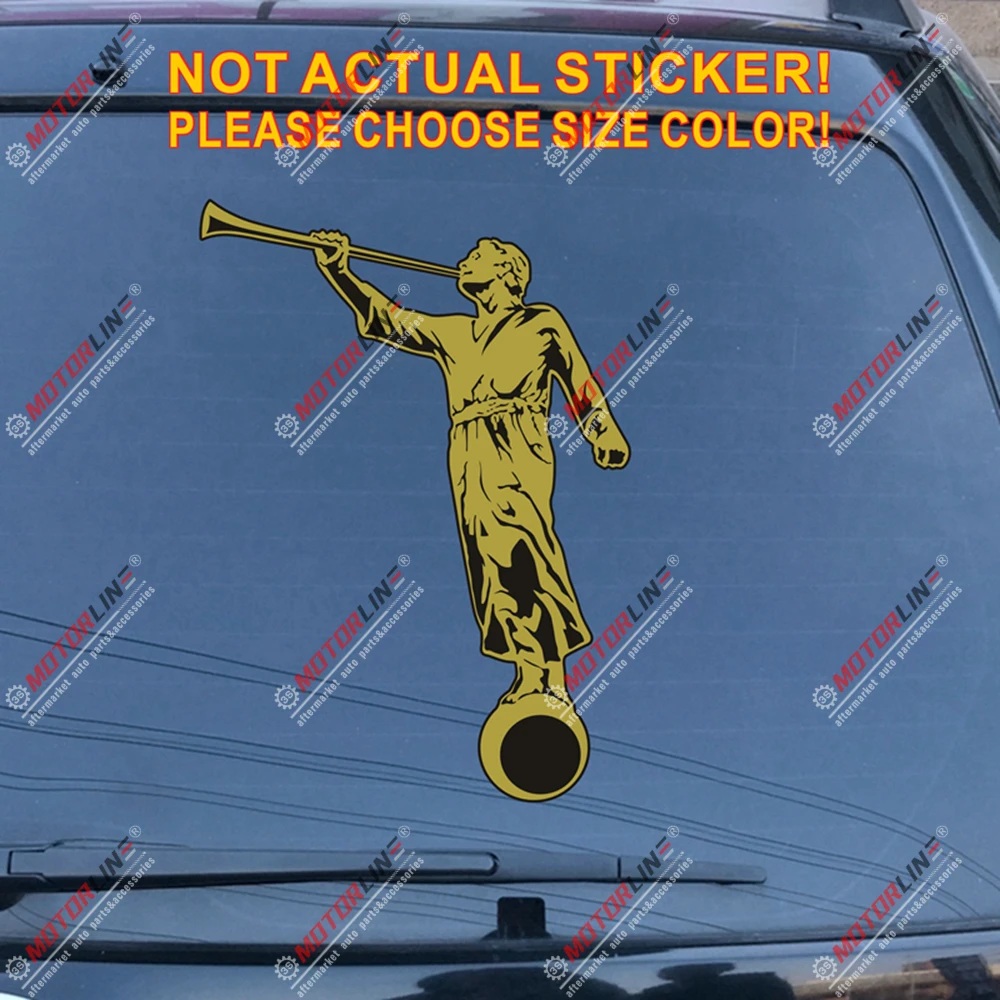 Angel Moroni Decal Sticker Mormonism Book of Mormon Car Vinyl Reflective Glossy pick size