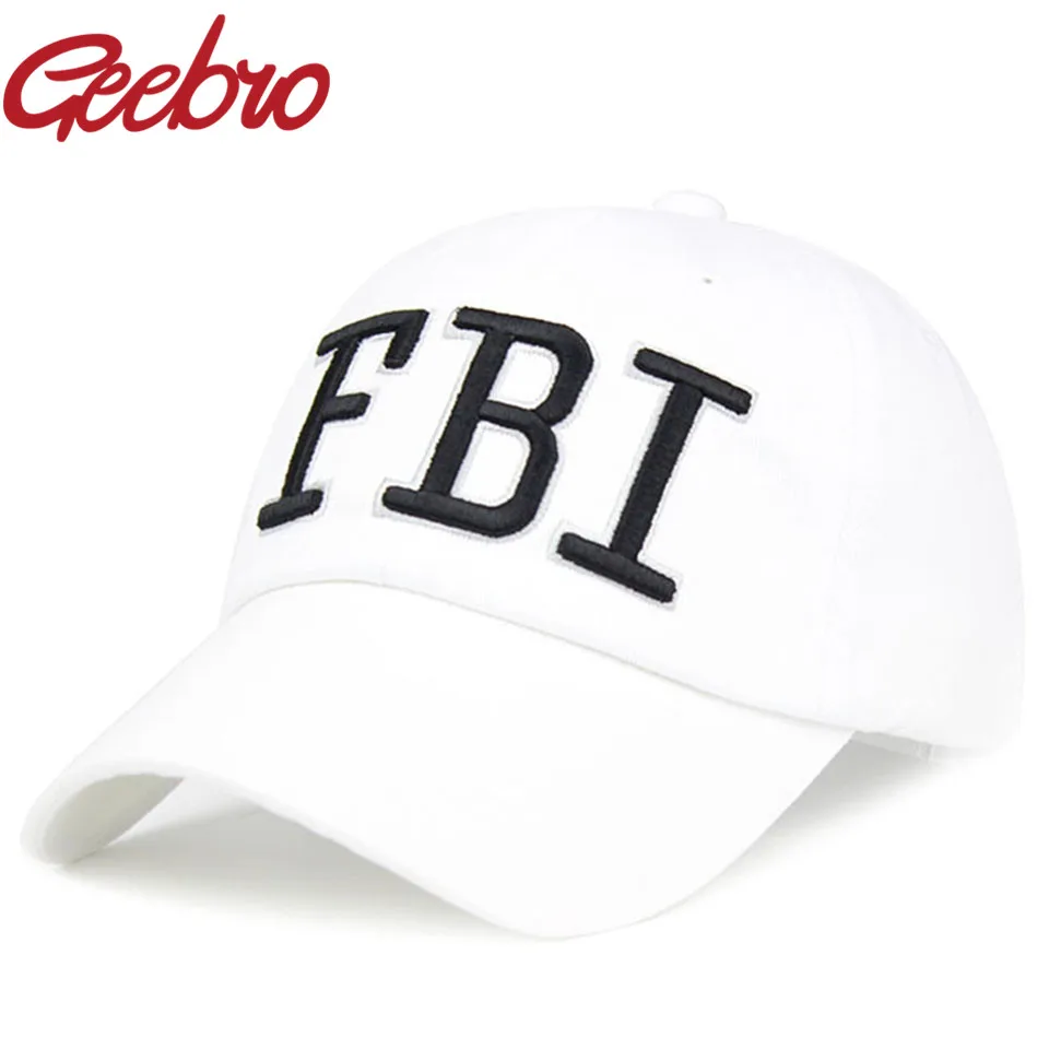 Geebro Vrouwen Mode Cool Fbi Politie Snapback Baseball Caps Mannen Merk Unisex Army Sport Running Casual Nieuwe Zomer Zon Hoeden