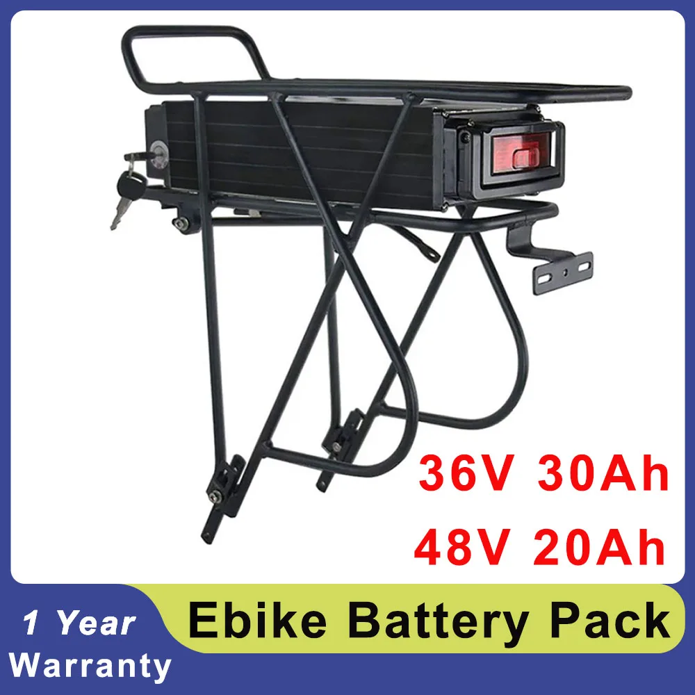 Rear Rack eBike Battery Pack 36V 25Ah 48V 20Ah For 24-28