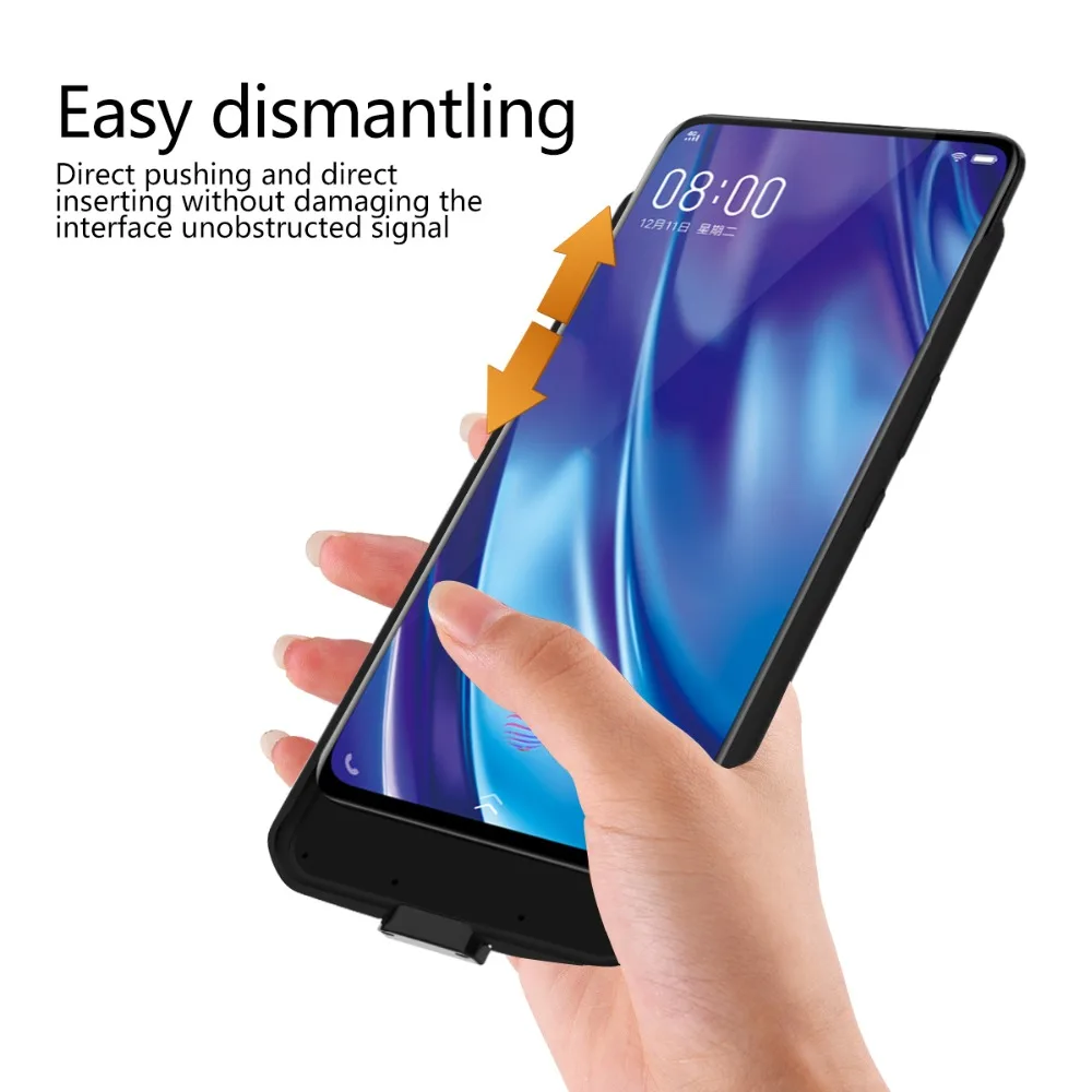 5000mAh Silicone shockproof Battery Charger Case For Xiaomi Redmi Note 8 Pro Slim External Power Bank Charging Back Full cover