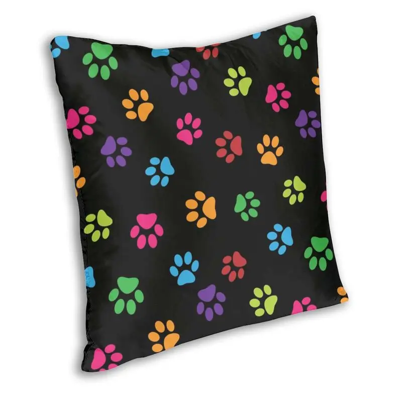 Colorful Pet Dog Paws Pattern Cushion Cover 40x40 Home Decor 3D Print Throw Pillow for Living Room Two Side