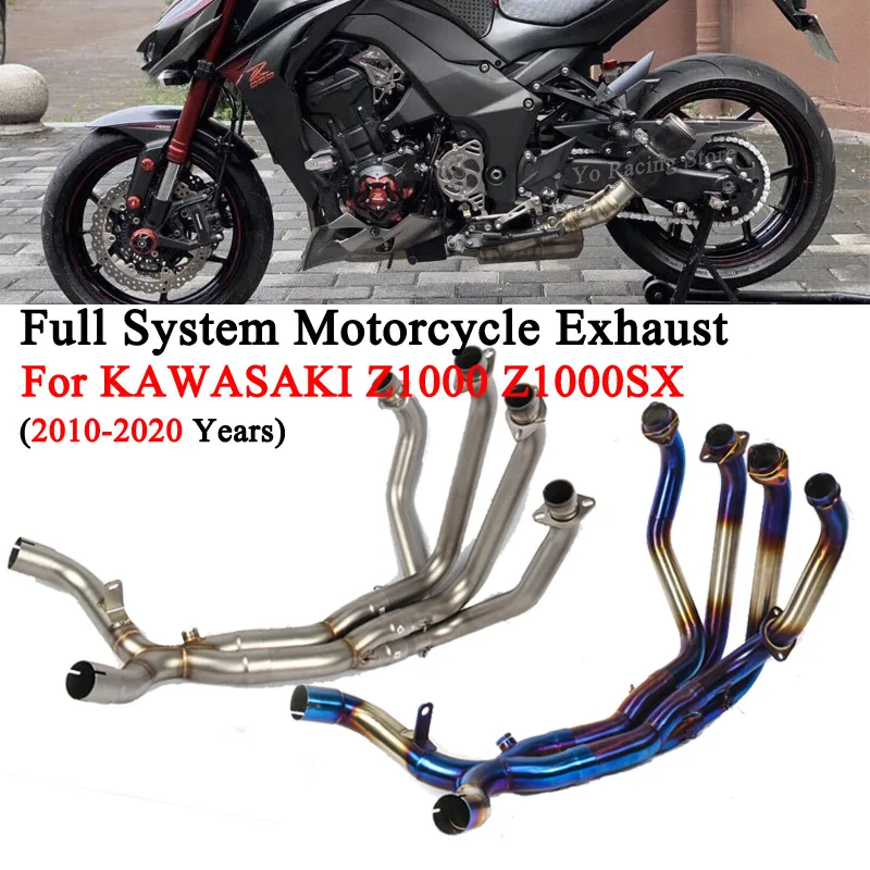 

Slip On For KAWASAKI Z1000 Z1000SX 2010-2020 Motorcycle Exhaust Escape Modified Front Mid Link Pipe Connecting 51mm Moto Muffle