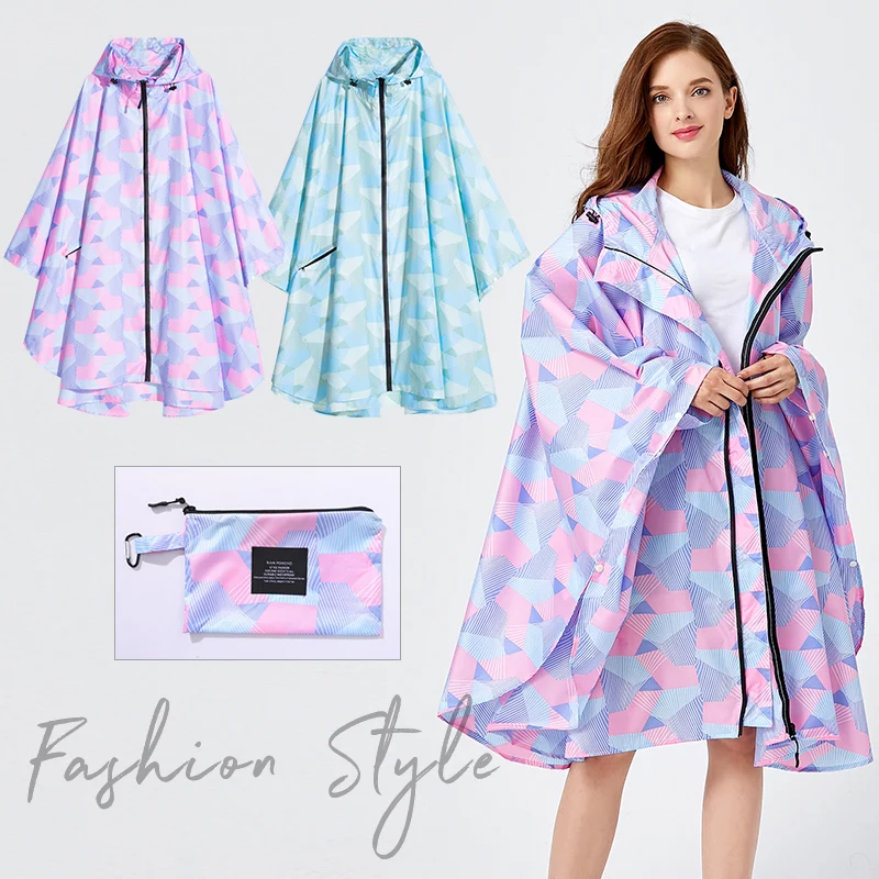 New Men Women Rain Coat Lightweight Poncho Fashion Colorful Waterproof Breathable Raincoat Adults Outdoor Windproof Cloak