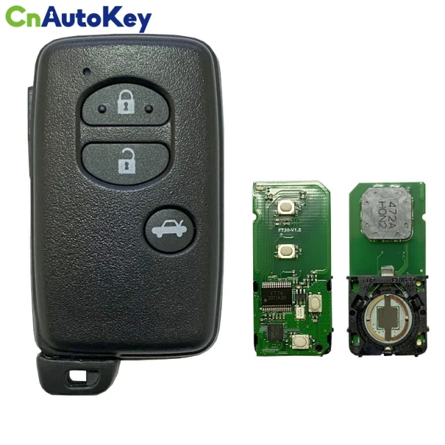 CN007168 Aftermarket For Toyota Avensis 2009+ Smart Key 3 Buttons B75EA P1 98 4D-67 Chip 433MHz 89904-05040 Keyless Go