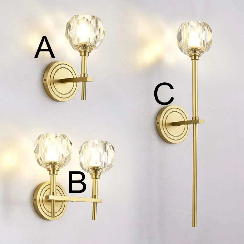 Traditional Full Brass Wall Lamp Black Gold Glass Shade Living Room Wall Mounted Light Villa Luxury Art Decoration Lamp E14 Bulb image 4
