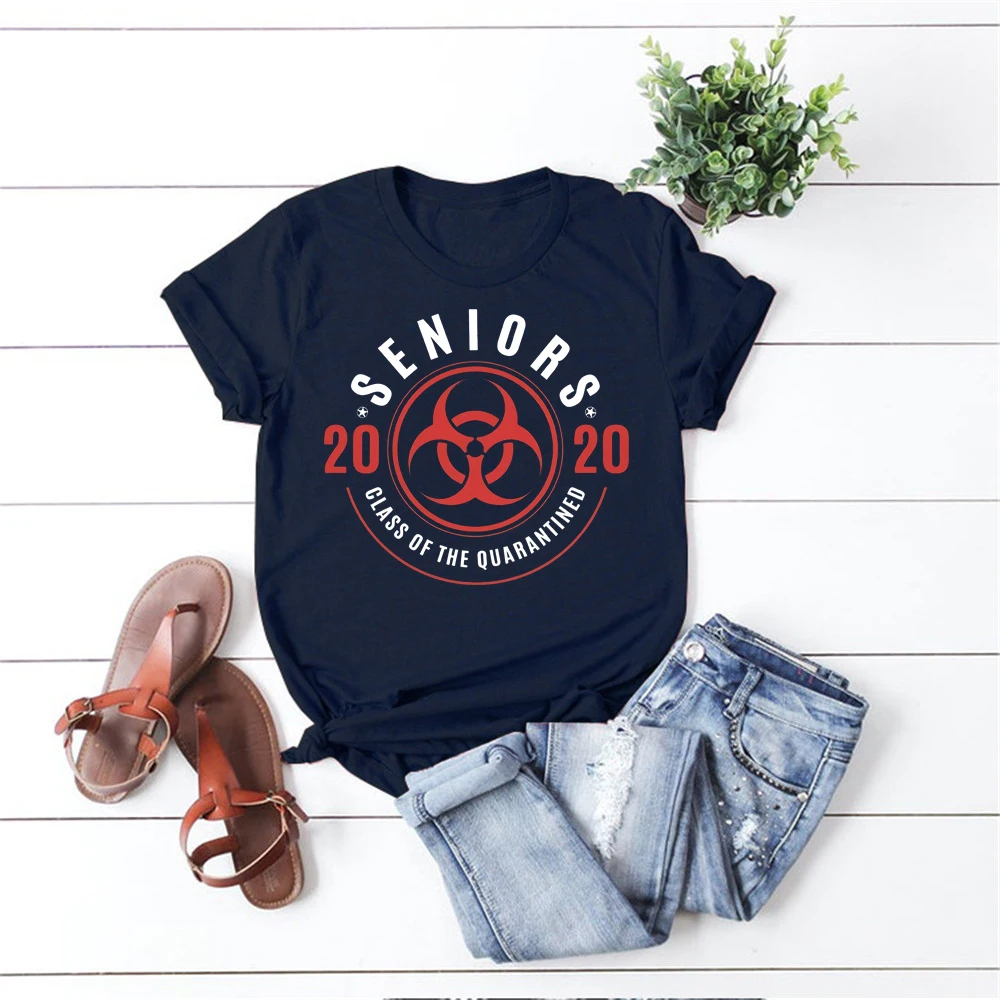 Funny Seniors 2020 Shirt Biohazard Class of 2020 Seniors T-Shirt Humor Graduation Gift Quarantine tshirt