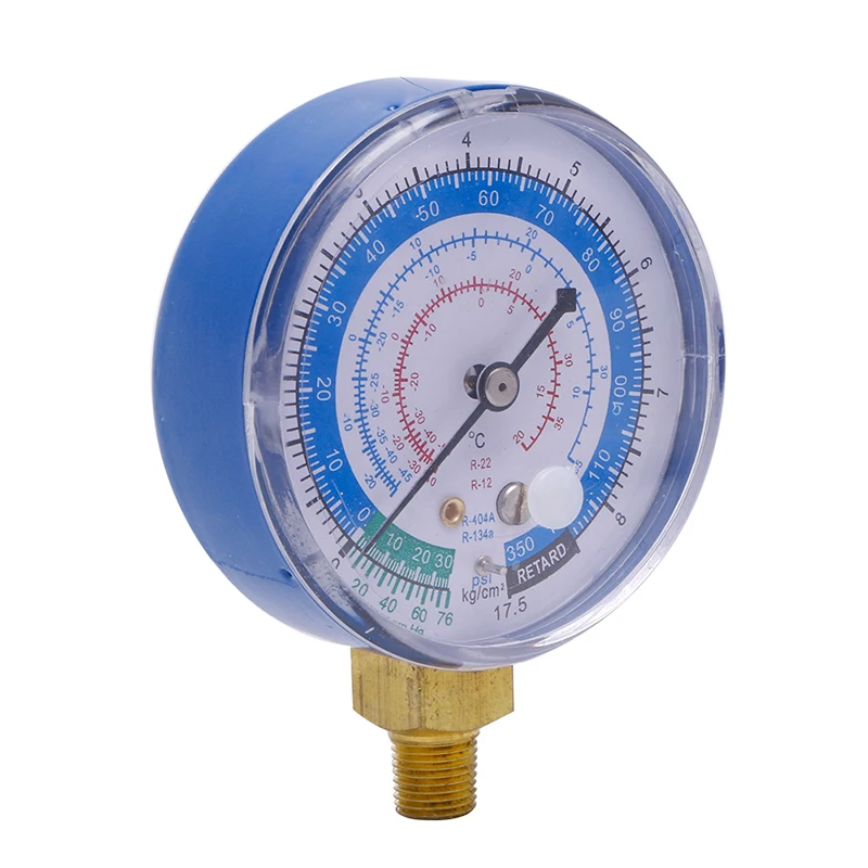 New Blue Air Conditioner R404 R134A R22 Refrigerant Low Pressure Gauge KPA Drop Shipping U1JF