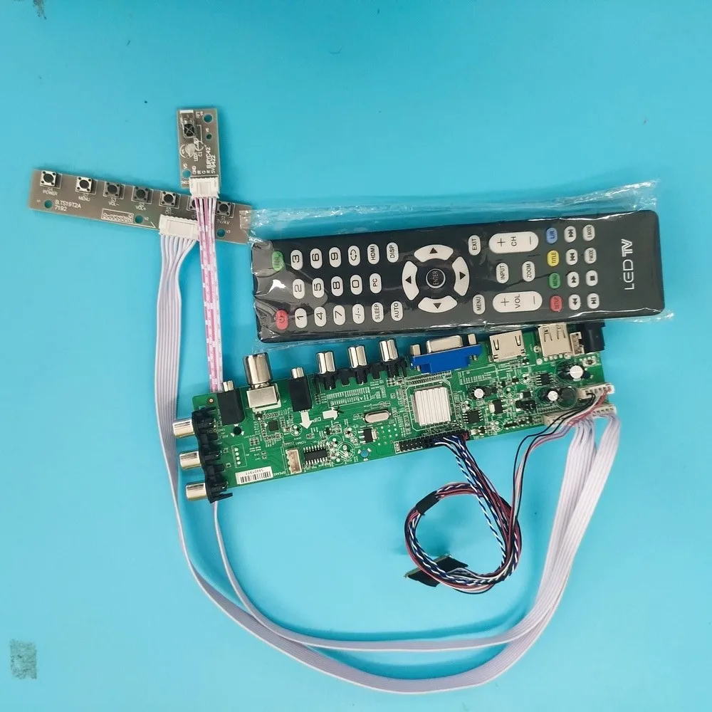 

Kit For LP173WF1-TLA2/LP173WF1-TLB6 DVB-T remote WLED VGA LED HDMI digital 40pin 1920X1080TV LVDS USB AV Signal controller board