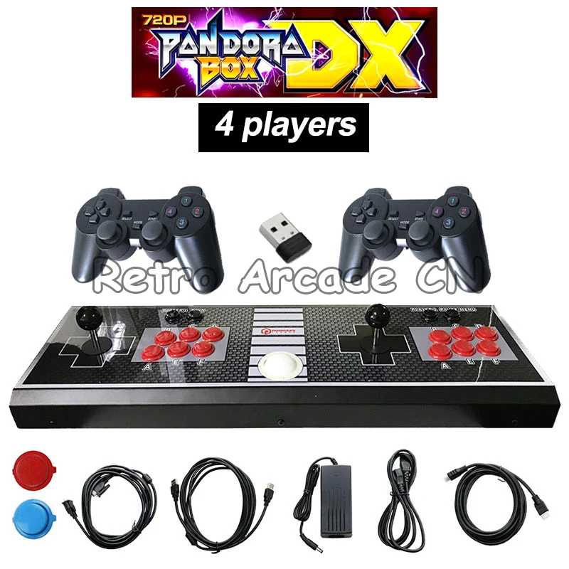 

4 Players Arcade Pandora Console Game 516/3000 in 1 Trackball Joystick Controller Can switch horizontal or vertical screen game