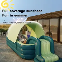 Inflatable Swimming Pool Children Slides Thickened Shade Swimming Pool Child Kid Baby Seat Mattress Water Toys Swimming Rings