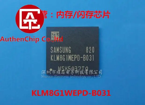 

5pcs 100% orginal new in stock KLM8G1WEPD-B031 EMMC 8GB mobile phone font memory chip