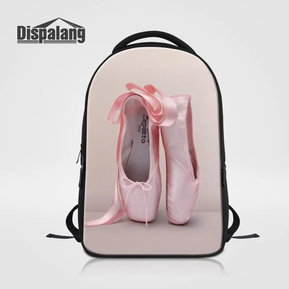 17 Inch Famale Large Laptop Backpack Dancing Ballet Shoes Printed Women's Computer School Bags Girl Custom Schoolbag Bookbag