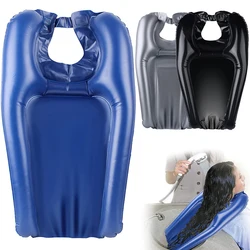 Portátil PVC Inflável Shampoo Bacia, Leve, Hair Backwash, Lavagem Pia, Folding Cabeleireiro Bandeja Cabeça para Idosos Deficientes