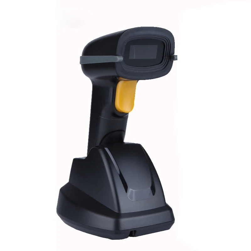 1D  Wireless Barcode Scanner with Charging Cradle Stand Scanning While Charging ] 400M Long Transmission Distance, Handheld D