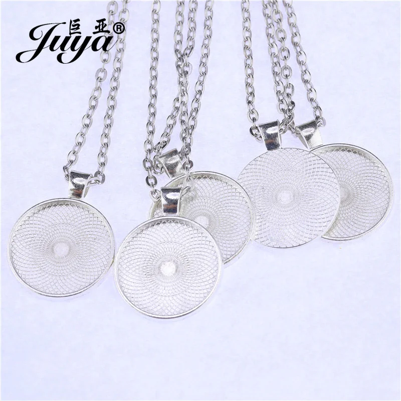 5 teile/los 50 cm Kette Anhänger Mit 25mm Cabochon Basis Lünette Liefert Charms Für DIY Halsketten Schmuck, Die Entdeckungen zubehör – Detail 7