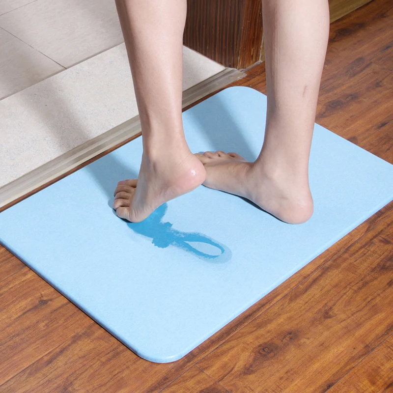 Anti-Slip Diatomite Absorbent Mud Washable Rug Bath Mat Bathroom Carpet Toilet Floor Mat Shower Quick-drying Bath Mats Foot Pad