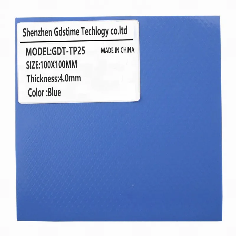 1 Pcs Gdstime 100mmx 100 mmx4mm 4mm Dicke Blau Thermal Pad CPU Kühlkörper Pads 100 x4mm 0,4 cm kühl Leitfähige Silikon Thermische