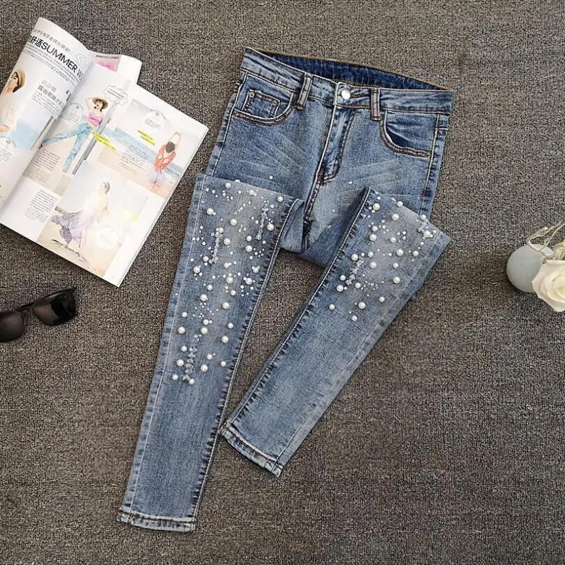 

earl High Waist Skinny Jeans Women 2021 Female Denim Pencil Pants Casual Femme Pantalon Palazzo Pants Capris w182