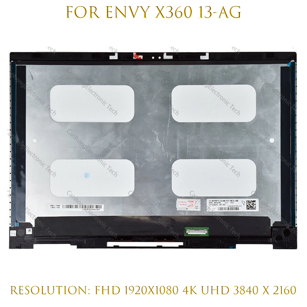 Pantalla LCD de 13,3 pulgadas para HP ENVY X360 13-AG 13-ag0010ur 13-ag0020ur Series, montaje de digitalizador con pantalla táctil de repuesto