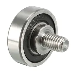 Uxcell M8*12 Roller Idler Bearing Pulley Sliding Conveyor Wheel Threaded Rod Metal 30x9x9mm