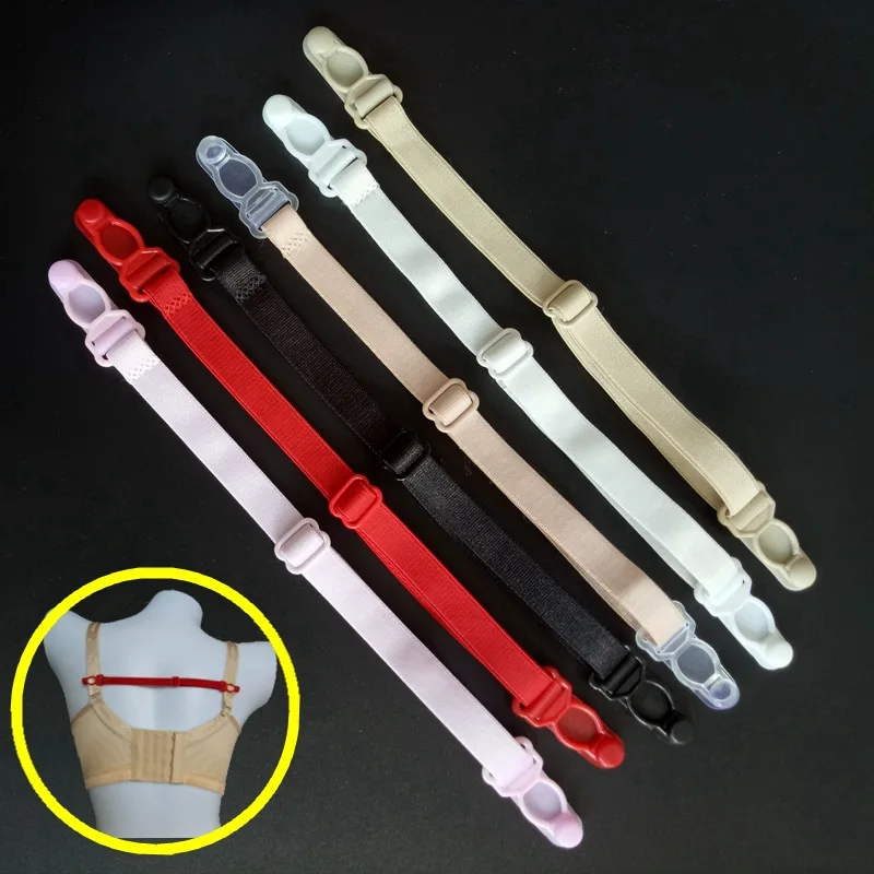 Extensor de fivela antiderrapante para mulheres, acessórios para roupas íntimas femininas, correias elásticas para sutiã, correias traseiras